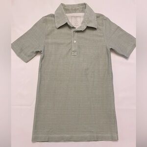 Lila and Hayes Green Striped Pima Cotton Polo